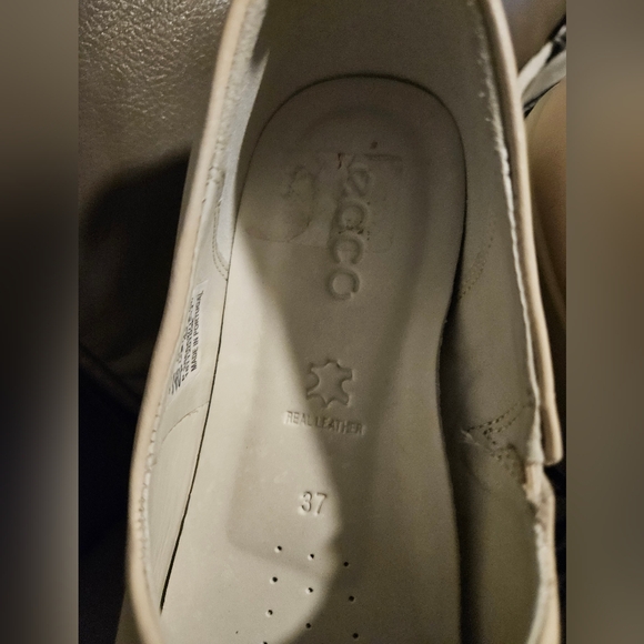 Ecco leather ladies' shoes size 37 cream color - Picture 5 of 5